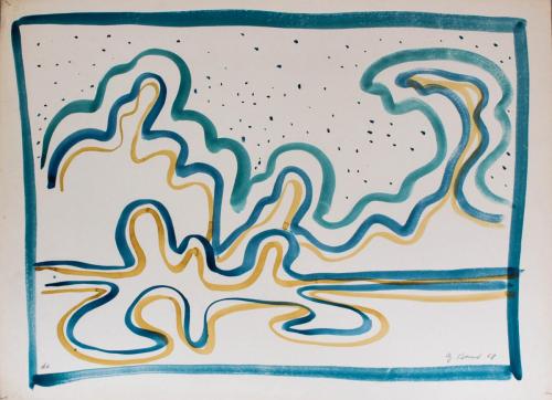 #6, Bandscape, watercolor, 22x30